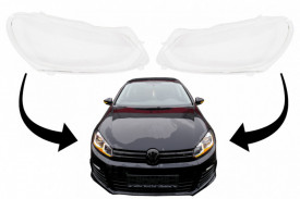 Set 2 sticle faruri pentru Volkswagen Golf 6 / Golf VI 2008 - 2012 - Img 2