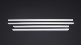 Set 4 ornamente inox chedere geam DACIA LOGAN 2004-2012, LOGAN II 2012-2017 sedan - Img 1