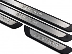 Set 4 protectii praguri din aluminiu compatibil cu ALFA ROMEO 156 1997-2007 S-Dizayn EDITION Line - Img 2