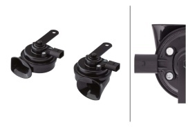 Set Claxon Auto Hella TE26, 400-500 Hz, 12V 110db compatibil Audi A1, A3, A4 B7, B8, B9, A5, A6 C6, C7, C8 inclusiv pentru modelele Alllroad, 2004-2024 - Img 6