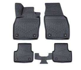Set covorase auto cauciuc Skoda Fabia 4 IV 2021->, forma tavita 3D