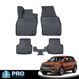 Set covorase auto cauciuc VW T-Cross 2019->, forma tavita 3D - Img 4
