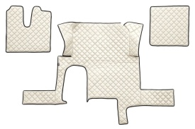 Set covorase camion, piele ecologica compatibil cu compatibile cu MAN TGX AUTOMAT 2006-> Crem