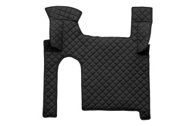 Set covorase camion, piele ecologica compatibil cu compatibile cu MAN TGX 2006-2018, cutie manuala, Negru cu doua sertare - Img 2
