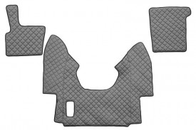 Set covorase camion, piele ecologica compatibil cu DAF XF 95 1997-2005 Gri, AUTOMATA