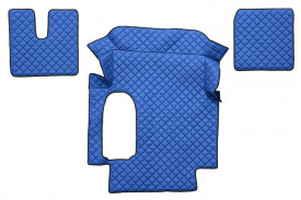 Set covorase camion, piele ecologica compatibil cu MAN TGA 2000-2010, cutie manuala, albastru, cabina mare