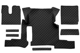 Set covorase camion, piele ecologica compatibil cu Man TGX 2018-2020, Negru, cutie manuala, 1 sertar