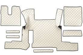 Set covorase camion, piele ecologica compatibil cu Man TGX 2020-> Crem, automat - Img 1