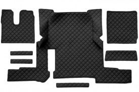 Set covorase camion, piele ecologica compatibil cu Man TGX I,II 2018-> Negru, automat 1 sertar