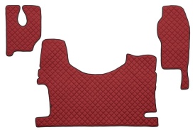 Set covorase camion, piele ecologica compatibil cu MERCEDES ACTROS MP2 / MP3 2008-> Rosu AUTOMAT