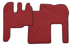 Set covorase camion, piele ecologica compatibil cu RENAULT MAGNUM 2002-2010 Rosu