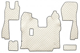 Set covorase camion, piele ecologica compatibil cu SCANIA R 2010-2016 Crem , MANUALA, scaune normale