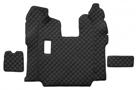 Set covorase camion, piele ecologica compatibil cu SCANIA R 2010-2016 Negru, MANUALA, scaune normale - Img 2