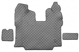 Set covorase camion, piele ecologica compatibil cu SCANIA R 2010-2016 Gri, AUTOMAT, scaune normale - Img 3