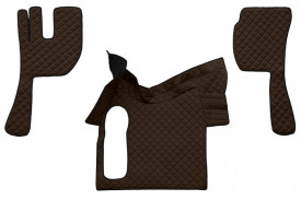 Set covorase camion, piele ecologica compatibil cu VOLVO FH12 FH 16 2002-2012 Maro, MANUALA vers. 2