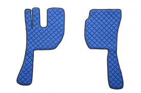 Set covorase camion, piele ecologica compatibil cu VOLVO FH12 FH 16 2002-2012 Albastru, AUTOMAT - Img 3