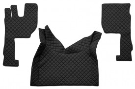 Set covorase camion, piele ecologica compatibil cu VOLVO FH4 FH5 2013-> Negru, AUTOMAT