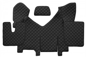 Set covorase camion, piele ecologica compatibile cu IVECO STRALIS 2012->, HI-WAY AUTOMAT, cu frigider, Negru