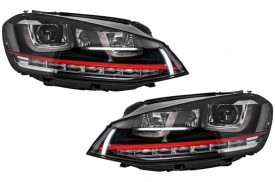 Set faruri compatibile cu VW Golf 7 VII 2012-2017 3D LED R20 GTI Design Semnal Dinamic - Img 4