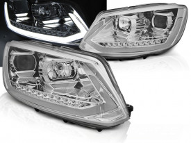 Set Faruri compatibile cu VW TOURAN II 2010-2015 Crom TUBE LIGHT TRU DRL SEQ - Img 2