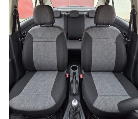 Set huse auto pentru scaune compatibile Dacia Logan II 2012-2020, cu bancheta spate fractionata, material textil, Lichidare de stoc!