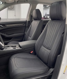 Set huse scaune auto compatibil Toyota Corolla XII 2018->, fata-spate, Piele ecologica Negru - Img 6