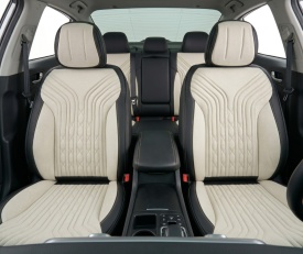 Set huse scaune auto compatibil VW Jetta 2005-2011, fata-spate, material textil negru cu crem