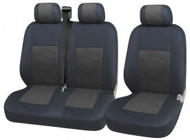 Set huse scaune auto, universale, fata 2+1, material textil, negru