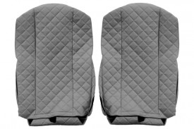 Set huse scaune camion compatibil cu FORD F-MAX 2018->, Negru cu gri, piele ecologica cu velur - Img 5