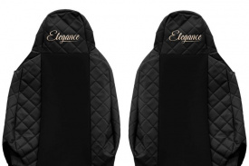 Set huse scaune camion compatibil cu Scania G / L / P / R / S 2016->, Negru, piele ecologica cu velur - Img 2