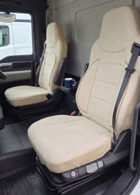 Set huse scaune camion compatibile MERCEDES ACTROS MP4 MP5 2011-> catifea crem