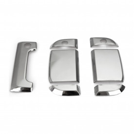 Set ornamente cromate manere portiere compatibile VW T4 Transporter Caravelle Multivan 1991-2003, pentru 3 manere