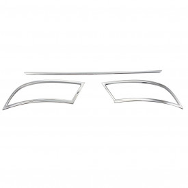 Set ornamente inox pentru evacuare compatibile cu SKODA SUPERB 2015-2019 sedan - Img 1