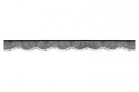 Set perdele cabina camion, universal compatibil cu MAN, culoare gri - Img 2