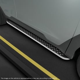 Set praguri trepte laterale cu suporti compatibil Mercedes Clasa X 2018->, Diamond Krom Design - Img 6