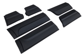 Set Protectii laterale pentru usi compatibile VW Amarok 2010->, plastic ABS, calitate Premium