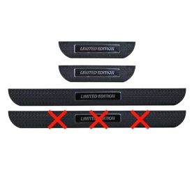 Set protectii praguri ornamente universale Limited Edition 48.5 cm x 4.5 cm, negru cu crom, Produs Deteriorat - Img 3