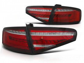 Set stopuri LED compatibile cu Audi A4 B8 12-15 SEDAN Rosu Alb LED, semnalizare dinamica - Img 1