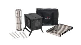 Soba pentru camping, cort Robens Hunter Stove, cu suprafata de gatit si burlan
