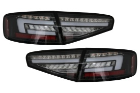 Stopuri Full LED compatibil cu Audi A4 B8 2012-2015 Sedan Rosu Negru Semnal Dinamic OEM Halogen - Img 1