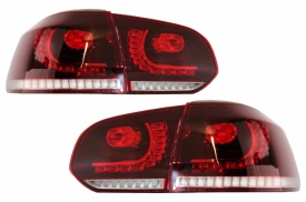 Stopuri FULL LED compatibil cu VW Golf 6 VI 2008-2013 R20 Design Semnal Secvential Dinamic - Img 1