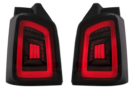 Stopuri Full LED compatibil cu VW Transporter T5 2003-2009 Negru Fumuriu Semnal Dinamic - Img 1