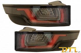 Stopuri Full LED compatibile cu Land ROVER Range ROVER Evoque 2011-2014 Negru/Crom Semnal Dinamic Secvential - Img 2