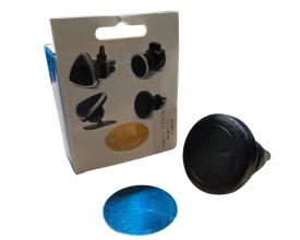 Suport telefon magnetic STM808, prindere la ventilatie, rotatie 360 grade, culoare negru - Img 4