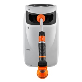 Tambur pentru furtun retractabil, Tambur pentru furtun de apa, lungime furtun 35m pivotant 180° Montat pe perete - Img 8