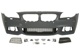 Bara auto fata compatibil cu BMW seria 5 F10 LCI pachet M 2014-2017, cu gauri pentru spalator de faruri si PDC