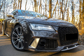 Bara Fata compatibil AUDI A7 4G 2010-2014 RS7 Design cu Grile - Img 7