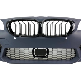 Bara Fata cu Grila Centrala tuning compatibil cu BMW Seria 5 F10 F11 2011-2017 M5 2020 Design - Img 5