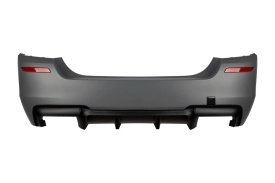 Bara Spate compatibil cu BMW Seria 5 F10 2011-2017 M-Technik Design, evacuare dubla, difuzor negru lucios, fara PDC
