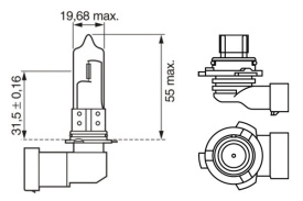 Bec Auto Halogen BOSCH HB4 9006 12V 51W - Img 4